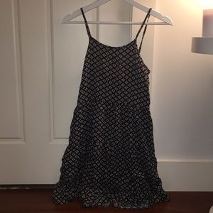 Black & White Patterned Girls Cami Dress